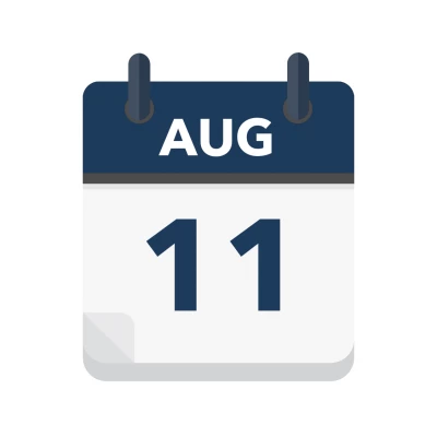 Calendar icon showing 11th August